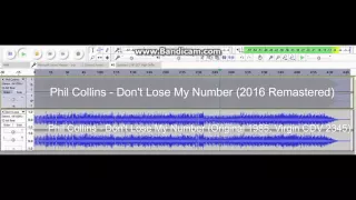 Phil Collins - Don't Lose My Number 1985 vs 2016 Remastered