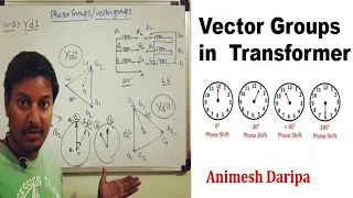 Vector group of Transformer | Yy0_Yy6_Yd1_Yd11 configuration | Easy explanation | Animesh Daripa