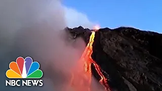 Watch: Drone Video Of Italy's Erupting Stromboli Volcano