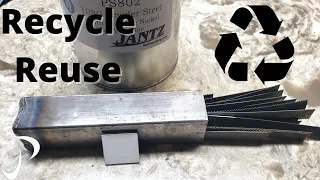 Forging Canister Damascus Steel From Old Bandsaw Blades