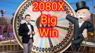 Monopoly big win today 2080x 🔥 40x 2 rolls Two Doubles Great win