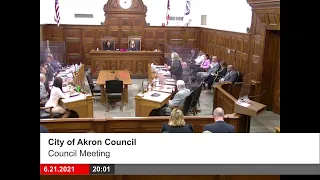 City of Akron Council Meeting - 6.21.2021