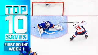 Top 10 Saves from Week 1 of the First Round | Stanley Cup Playoffs | NHL