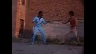 "fight" scene from the end of a blaxploitation flick.