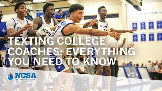 Texting College Coaches: Everything You Need to Know