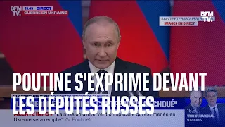 La déclaration de Vladimir Poutine devant les députés russes