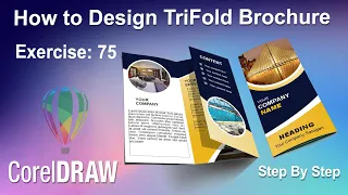 How to Design Trifold brochure in Corel Draw Exercise No. 75 | CorelDraw Tutorial | YN Tutor