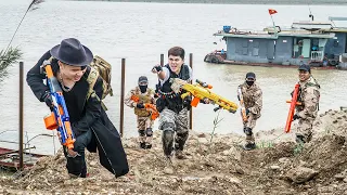 Nerf Guns War : S.W.A.T Boy Of SEAL TEAM Combat Leader Black One Eye Dangerous Criminal Group