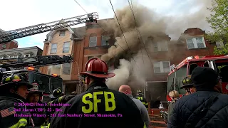 20240421 2nd Alarm CSF at House Winery 211 East Sunbury Street, Shamokin, Pa