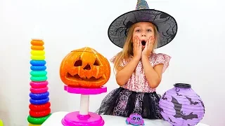 Алиса собирает конфеты на Хэлоуин Halloween Trick or Treat