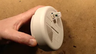 Inside a heat detector alarm.  (Not a smoke detector.)