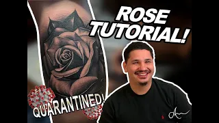 HOW TO TATTOO A ROSE! COVID-19 ( corona virus ) QUARANTINE?!?