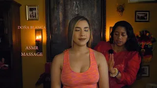 ASMR MASSAGE BY DOÑA BLANCA, ASMR TRIGGER, WHISPERING MASSAGE FOR SLEEP