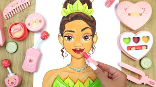 ASMR Makeup with WOODEN cosmetics for Princess Tiana 💄