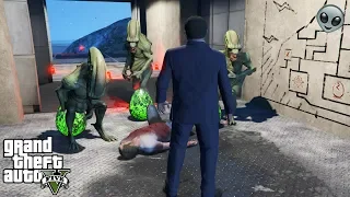 GTA 5 - I FOUND ALIENS on Mount Chiliad at 3AM (mystery)