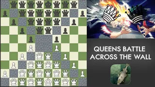 Horde Of Queens Fighting Across The Wall Using Fairy Stockfish
