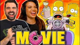 THE SIMPSONS IS HILAROUS!! Simpsons Movie Movie Reaction! SPIDER-PIG