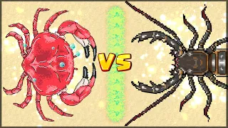 LEGENDARY CRAB CREATURE! CRAB TEST AGAINST OTHER CREATURES - Pocket Ants: Colony Simulator