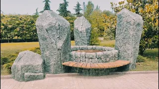 Клумбы-Лавочки скульптура из бетона Сочи Парк