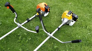 Overview of PATRIOT PT 443 and CHAMPION T528S-2 petrol trimmers