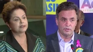 Dilma e Aécio trocam farpas