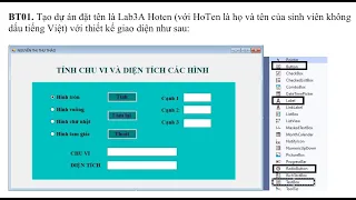 Lab3 Tính chu vi và diện tích các hình - LT trên Windows