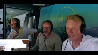 Se Rolf Sørensen “forstene” i kommentatorboksen, da Mads Pedersen vandt på 8. etape | TOUR23