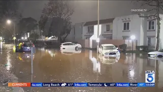 Heavy rainfall floods streets, causes mudslides across Southern California