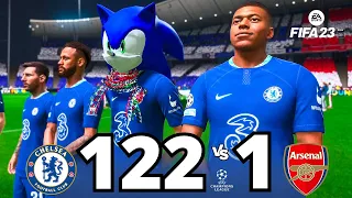 FIFA 23 | What if Mbappé Sonic Messi Neymar all stars play together | (Sonic injured) 😥| UCL final