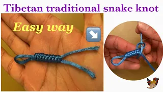 How to tie the Snake Knot | Easy Tibetan Traditional method