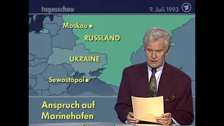 Программа Tagesschau первого канала Германии. 9 июля 1993 года. Абхазия, Крым, Севастополь