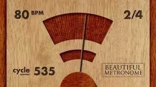 80 BPM 2/4 Wood Metronome HD