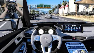 GTA 5 - 2021 Hyundai Santa Fe | NaturalVision Evolved [Steering Wheel gameplay]