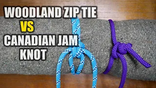 Woodland Zip Tie vs Canadian Jam Knot