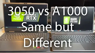 Mobile RTX 3050 6G vs  RTX A1000 6G - Same but different