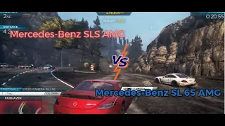 Mercedes Benz SLS AMG Vs Mercedes Benz SL 65 AMG|Most Wanted Car #8| Need For Speed Most Wanted 2012