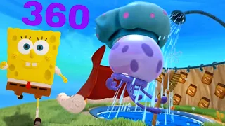 VR 360  🟨 Spongebob NEW Game Battle for Bikini Bottom Rehydrated Virtual Reality Experience