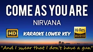 Nirvana - Come As You Are (Karaoke Lower Key Nada Rendah HD HQ)