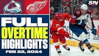 Colorado Avalanche at Detroit Red Wings | FULL Overtime Highlights - February 22, 2024