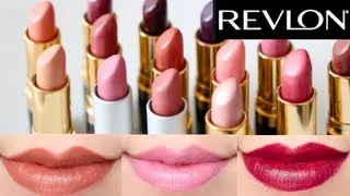 Revlon Super Lustrous Lipstick 14 Colors Swatches on lips