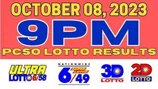 (LIVE! Watch Party) 9PM PCSO Lotto Results Today October 8, 9PM Draw - Super 6/49, Ultra 6/58