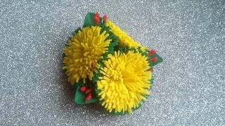 DIY Одуванчик из фоамирана   легкий способ/Dandelion from foam