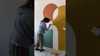 Now this is how you paint a mural wall 🖌 #mural #diy #walldecor #design