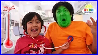 Ryan Pretend Play Turns Daddy Different Colors with Fruits and Vegetable!