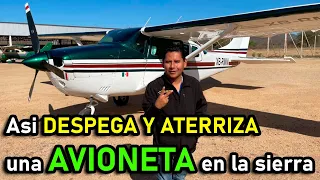 Asi despega y aterriza una AVIONETA en la sierra