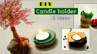 3 ideas of Tea light candle holder| DIY tea light candle holder making idea| Plaster of Paris Crafts