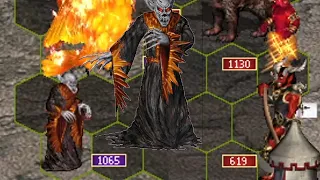 Heroes 3: Using (mostly) Vampire Lords to defeat a powerful Inferno enemy!