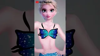 Frozen Elsa glow-up transformation | Disney princess Elsa glow-up transformation #cartoon #disney