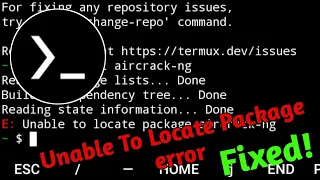E: Unable To Locate Package in Termux Fixed!
