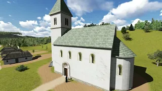 Cikó, Eszter- (Ösztör) falu temploma 3D-ben